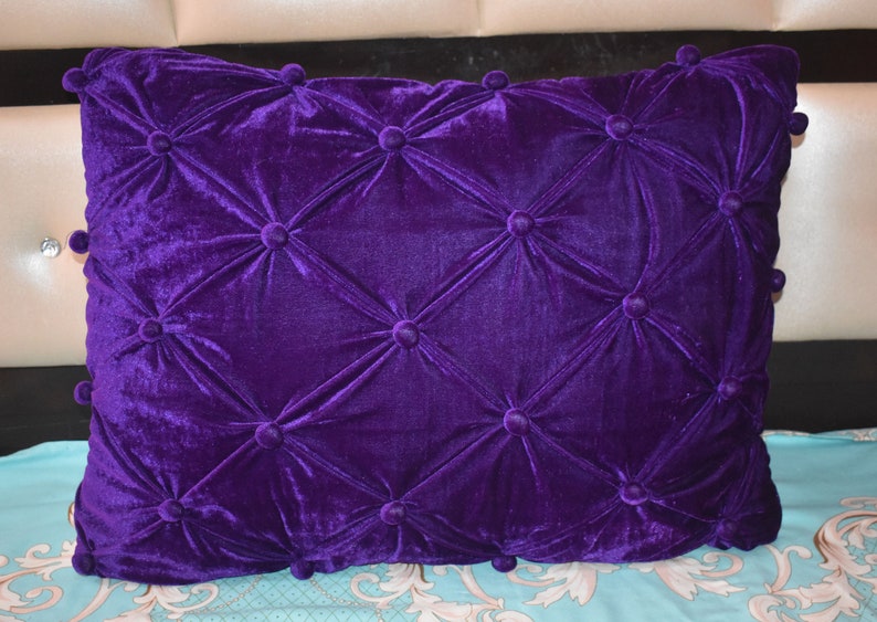 Purple Velvet Comforter Luxury Quilt, Queen King Quilt Wine Purple
