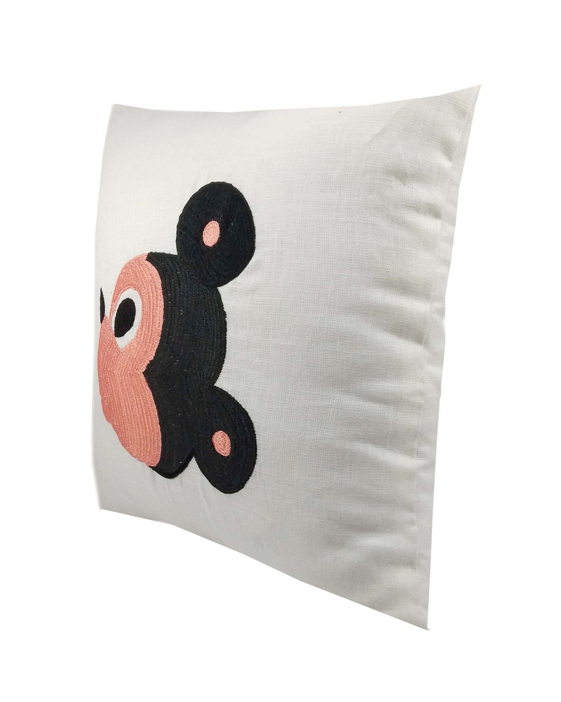 Mickey Mouse Pillow Cover Set of 2 White Pillow Cover Throw Etsy