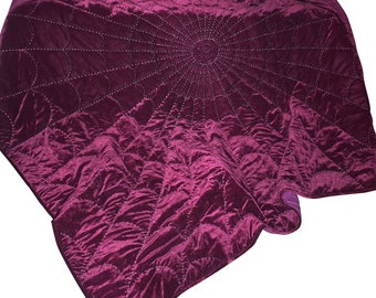 Wine purple Velvet Quilt King Comforter Spider Bedspread Blankets Bedding set Quilt for sale Customized Personalized Father&#39;s day gift