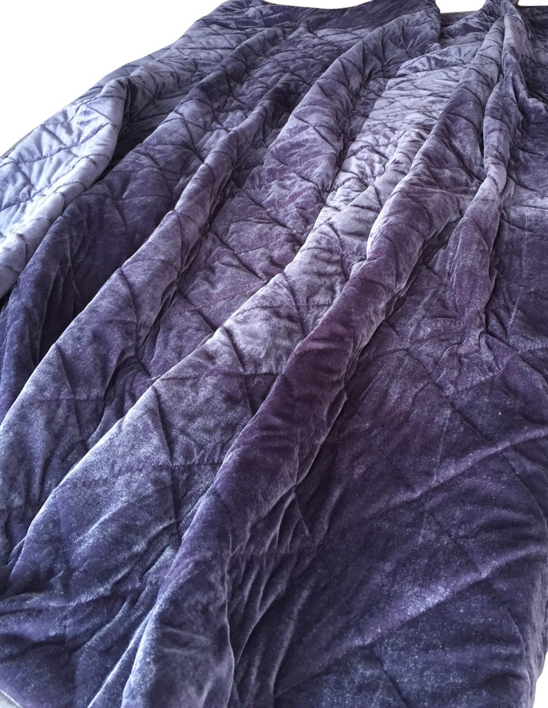 Grey Velvet Comforter King Quilt Queen Quilt Twin Quilts Etsy