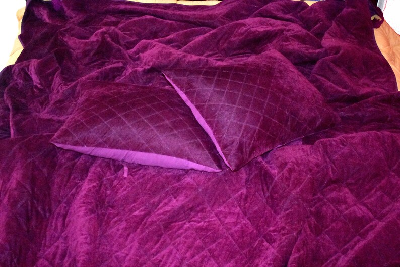 Purple Velvet Diamond Quilt King Blanket Weighted Bedding Sets Baby