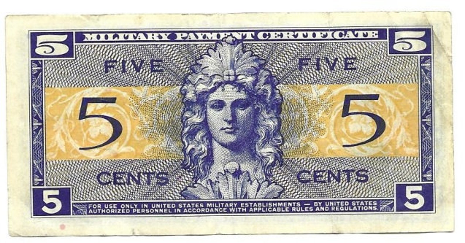 Military Payment Certificate 5 Cents Series 521 Serno: E04309075E Etsy Military Payment Certificate 5 Cents Series 521 Serno: E04309075E Etsy