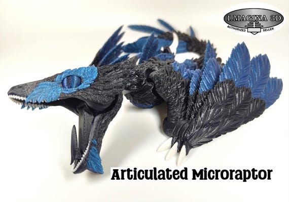Articulated Microraptor 3D Printed Dinosaur Model Articulated Dragon Wyvern Ornament Display Item – Custom Colour