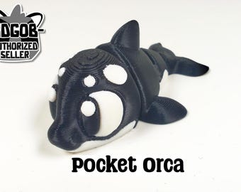 3D gedrucktes Gelenk Orca Fidget Modell: Flexible Schreibtisch Haustier