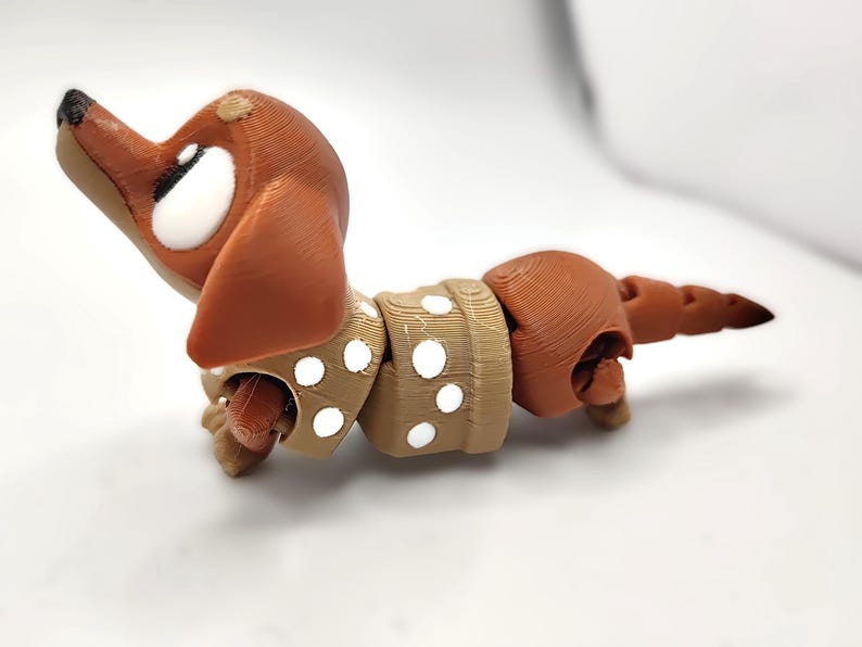 3D Printed Articulated Fidget Dog: Dachshund, Corgi, Golden Retriever ...