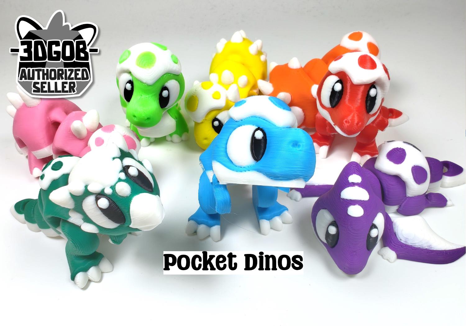 関節式恐竜フィジェット ポケット ダイノス – 柔軟な 3D プリント恐竜 