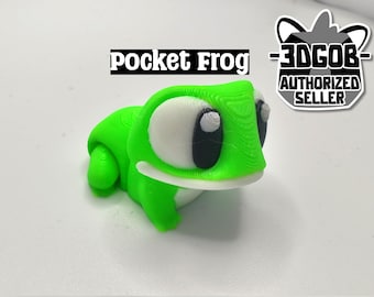 Articulated Frog Fidget Model – Flexible 3D Printed Frog - Pocket Animal – Sensory Desk Pet