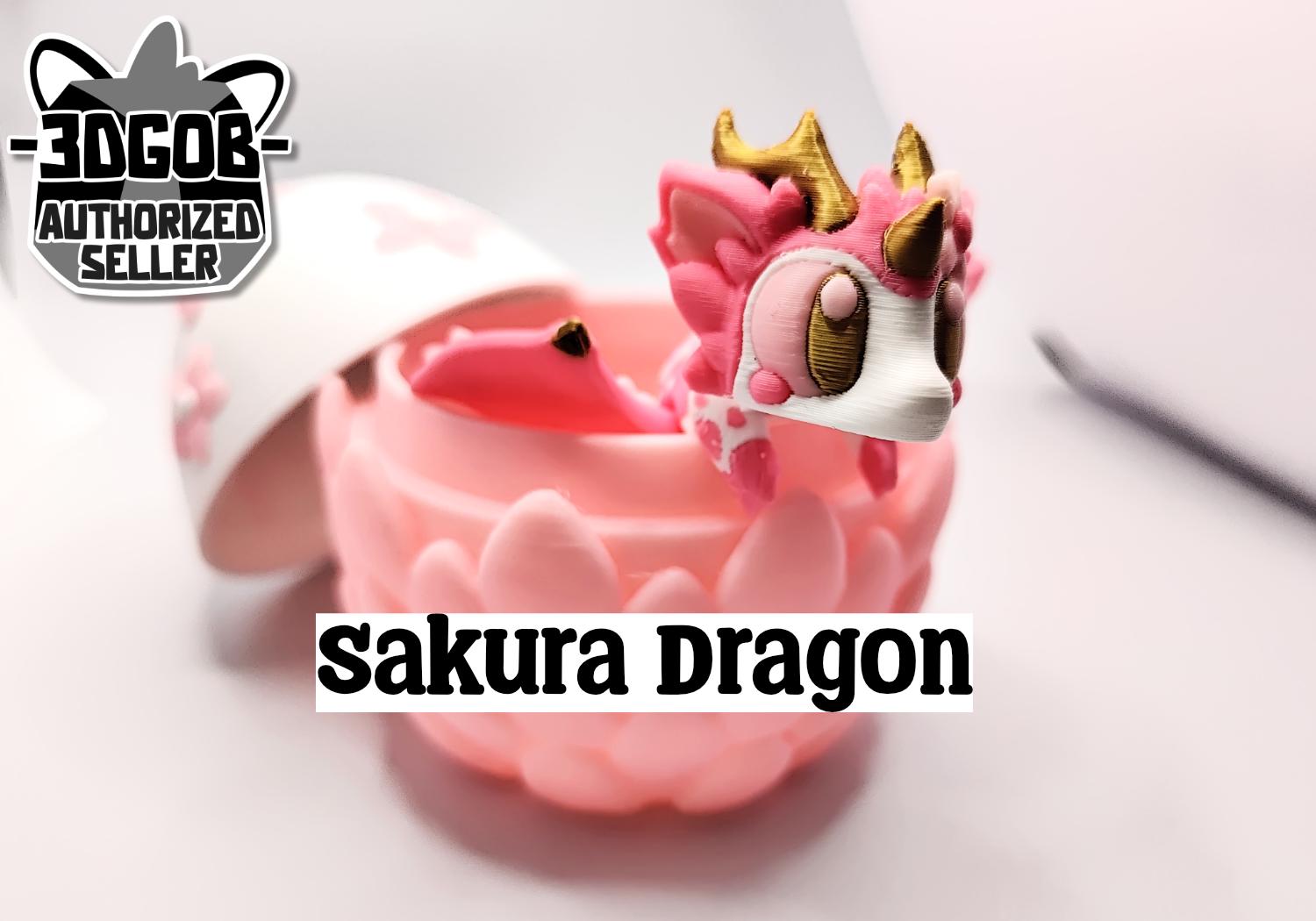 Dragon Articulé Avec Imprimé Sakura - Jouet Anti-Stress, Déco 3D Unique Pour Salon Ou Chambre - 4