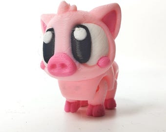 Cerdo articulado Fidget: Animal de bolsillo flexible