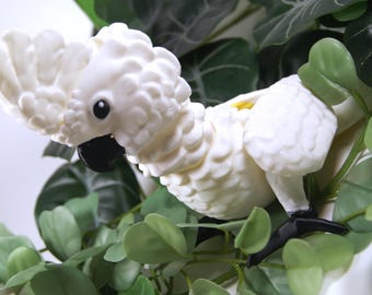 3D Printed Articulated Cockatoo: Poseable Bird Fidget Toy