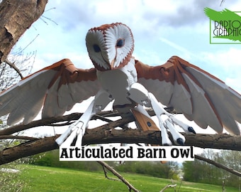 3D Printed Articulated Barn Owl Model: Poseable Bird Fidget