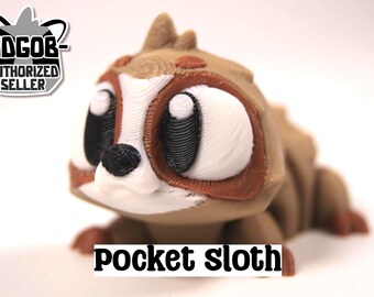 Juguete articulado de perezoso para inquietarse – Juguete flexible de perezoso impreso en 3D – Juguete sensorial para escritorio