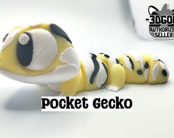 Gelede gekko Fidget-model – flexibel 3D-geprint hagediszakdier – Sensory Desk Pet