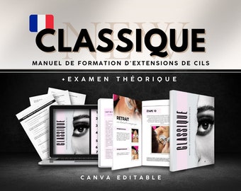 French Classic Eyelash Training Manual,Lash Course Template,Editable Lash Guide for Students,Trainers,Theory Exam,Instant Download,PDF