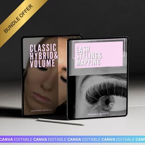 Classique,Hybride,Manuel de formation sur les cils en volume,Cahier d'exercices sur la stylisation et la cartographie des cils,Feuilles d'exercices,Bundle de guides de formation sur l'extension de cils