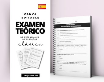 Spansk klassisk fransträningsteoriexamen, studentprov, fransquiz, fransguide, tränare, redigerbar, direktnedladdning