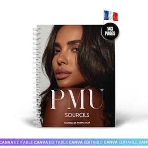 フランス式PMU眉毛トレーニングマニュアル、マイクロブレーディング、オンブル、パウダー、永久眉毛電子書籍、眉毛マッピングガイド、マイクロブレーディングコース