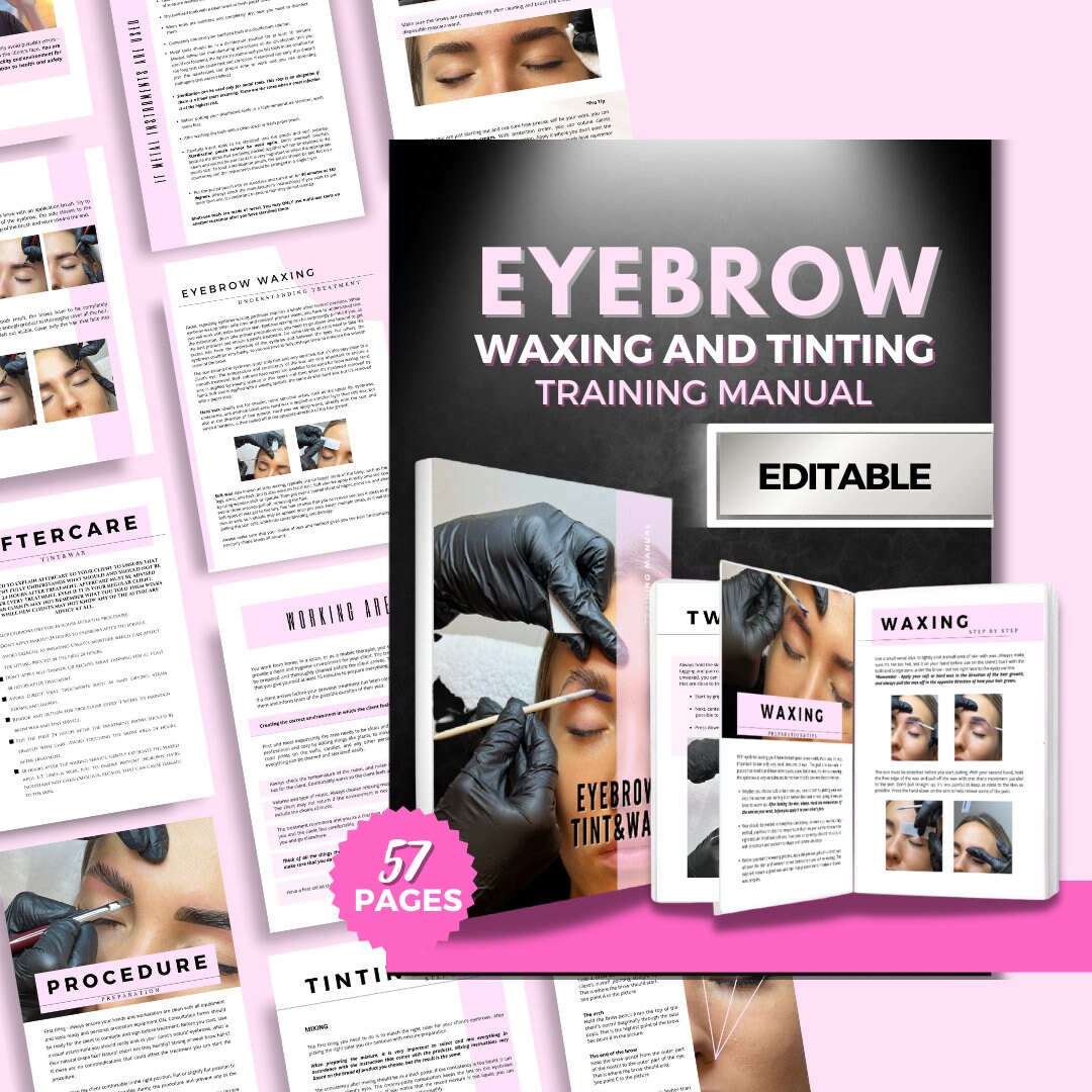 Eyebrow Waxing and Tinting Training Manual for Trainers,tutors,students