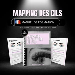 French Lash Styling & Mapping Manual – Editable Eyelash Workbook with Lash Maps, Practice Sheets, Client Form | Lash Styling Training PDF
