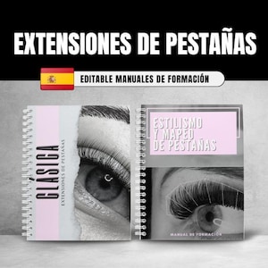 Spanish Classic Eyelash Extension Training Manual,Lash Styling Mapping Workbook,Lash Maps,Lash Ebook,Classic Extensions,Editable PDF Manual