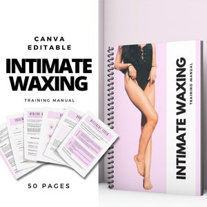 Intimate Waxing Training Manual Editable.Hair Removal.Female Brazilian,Bikini Wax Guide.Theory Exam.Instant Download.PDF Training Ebook.