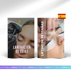 Spanish Brow Lamination & Lash Lift Training Manual – Editable Lash and Brow Template,Theory Exam, Consent Forms, Brow Tint,Brow Wax eBook
