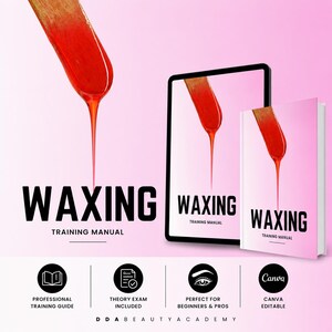 Trainingshandleiding harsen, bewerkbare eBook-sjabloon, harsen gezicht en lichaam, waxgids, handleiding ontharen, waxcursus voor schoonheidsacademies