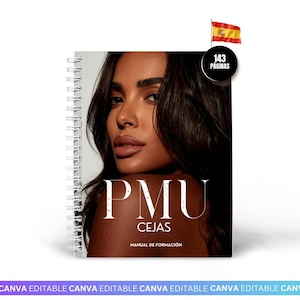 Spanisches PMU Brows Trainings-Handbuch - Microblading, Ombre & Powder Brows Kurs,Permanent Make-up, Brauenzuordnung eBook, bearbeitbarer PMU-kurs