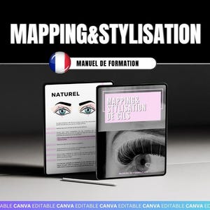 French Lash Styling & Mapping Manual – Editable Canva Workbook with Lash Maps, Practice Sheets, Client Form | Lash Artist Training PDF