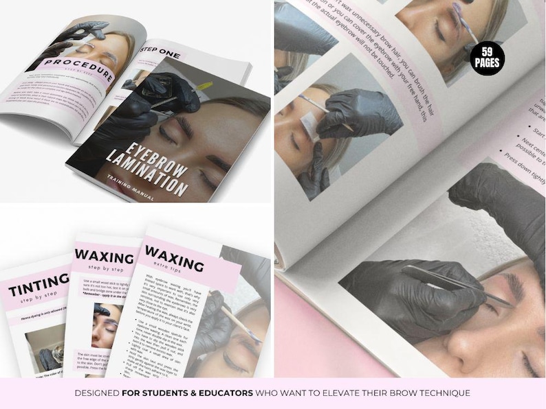 Brow Lamination Training Manual, Brow Wax and Lamination,brow Wax ...