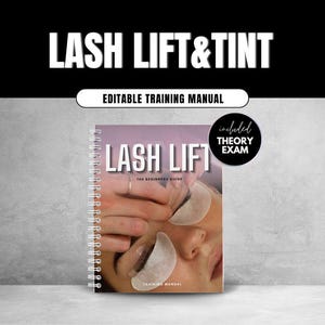 Lash Lift Training Manual, Eyelash Lift and Tint Ebook, Lash Guide | Beauty Course, Lash Manual,Eyelash Lifting, Certificate and Theory Exam