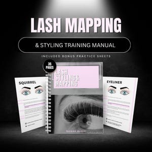 Lash Mapping Training Manual | Editable Lash Maps & Practice Sheets | Eyelash Extension Guide, Lash Manual