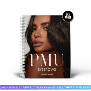 PMU Brows TrainingManual – Microblading, Ombre & Powder Brows Kurs | Bearbeitbarer Studentenführer | Permanent Makeup Ebook | Brauen Mockup