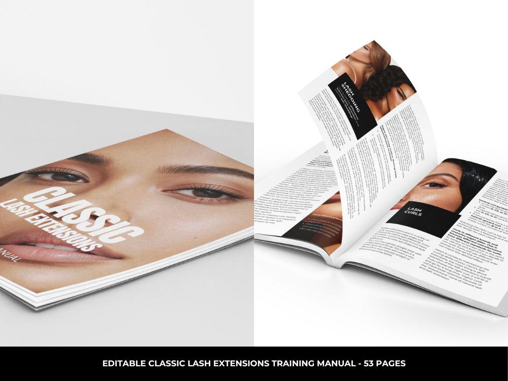 Lash Extension Training Manual, Editable Lash Course Manual,classic ...