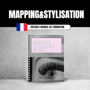 French Lash Styling & Mamping Handbuch - Bearbeitbares Canva Workbook mit Lash Maps, Übungsblättern, Kundenformular | Lash Artist Training PDF
