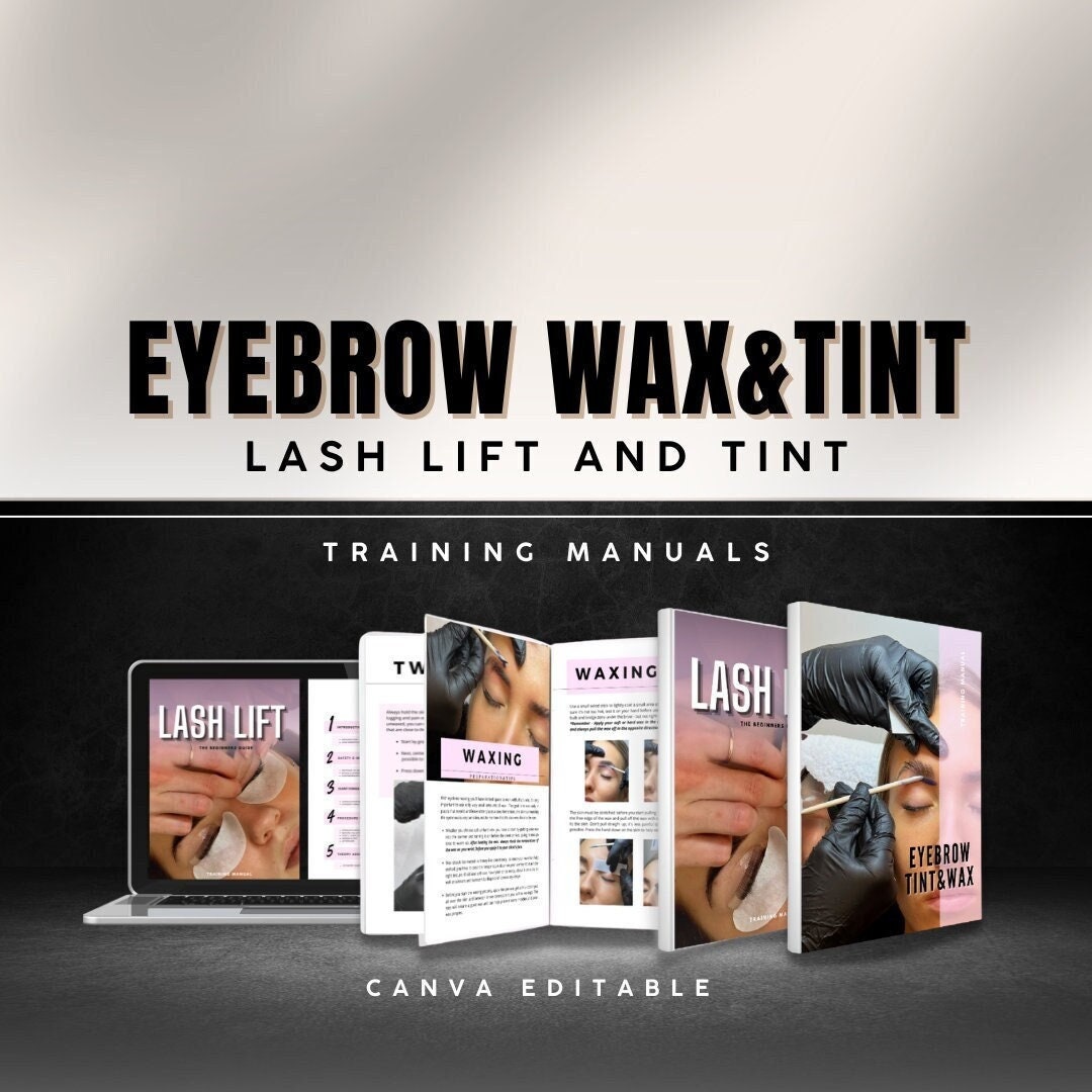 Lash Lift Tint Training Manual.eyebrow Waxing and Tint Etsy