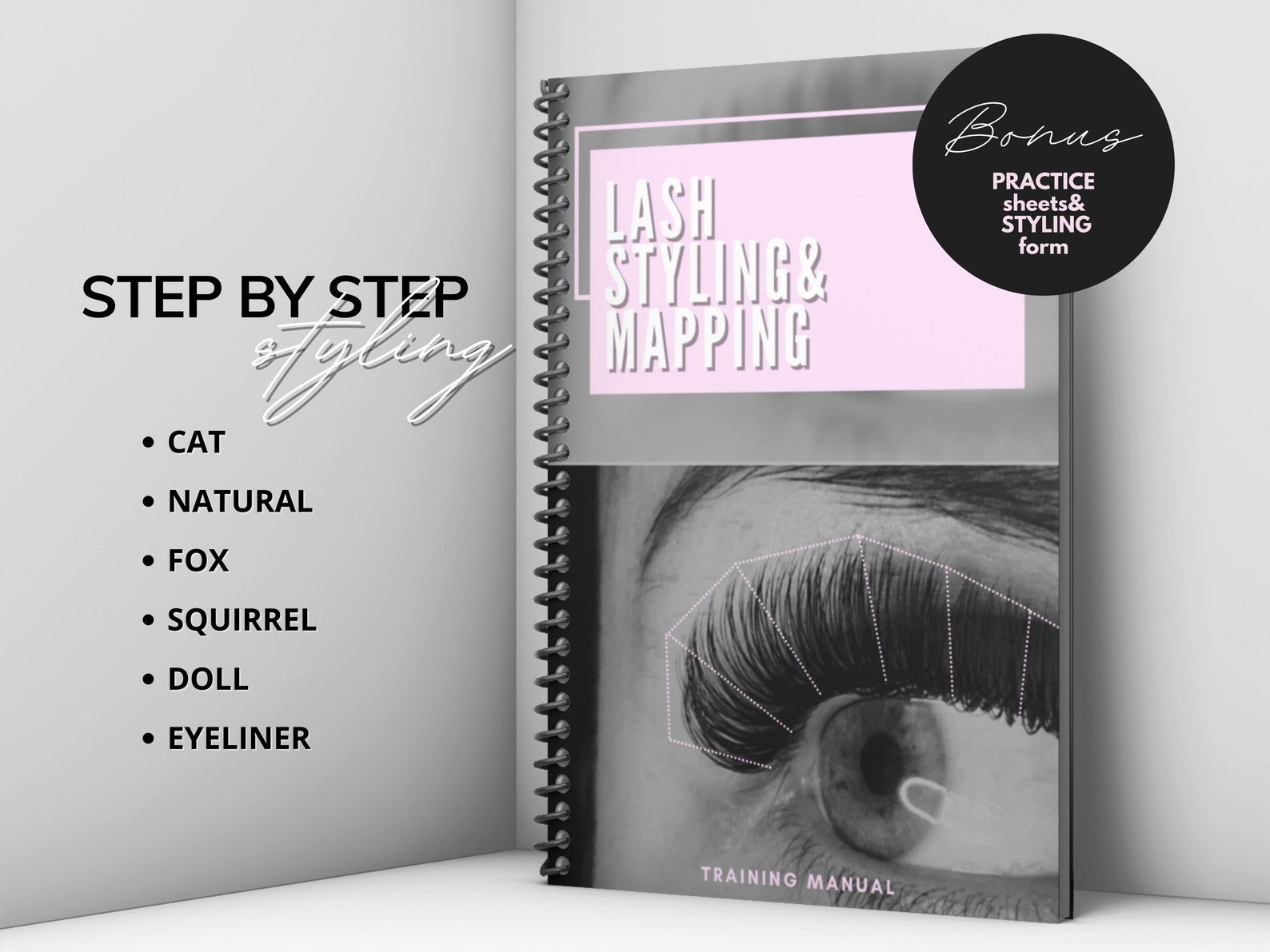 Lash Styling and Mapping Training Workbook.lash Maps.practice Sheets ...