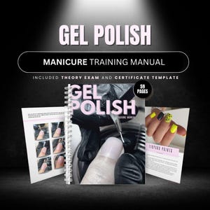 Trainingshandleiding gellakmanicure – bewerkbare nageltechniekgids – theorie-examen – nail art – e-book voor studenten en trainers – e-book gepersonaliseerde nagel