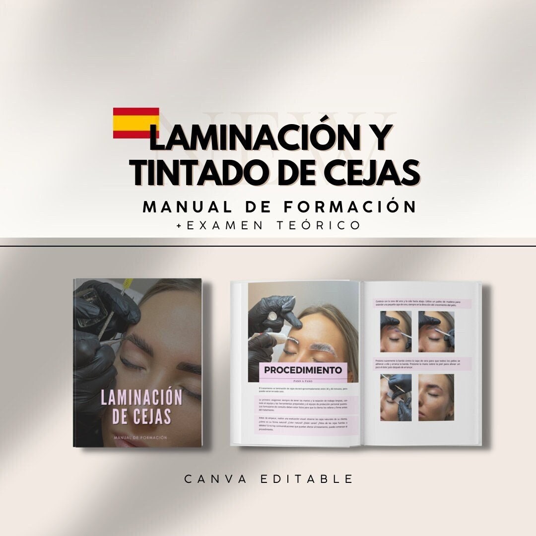Spanish Brow Lamination Training Manual.eyebrow Lamination and Etsy
