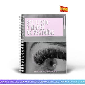 Spanish Lash Styling and Mapping Editable Training Manual,Lash Maps Workbook,Practice Sheets,Mapping Forms,Lash Styling Guide,Lash ebook