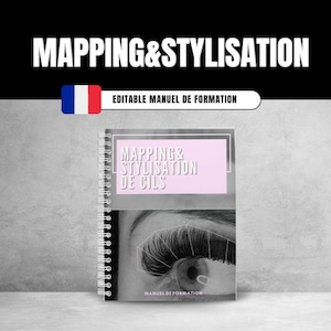 French Lash Styling & Mapping Manual – Editable Eyelash Workbook with Lash Maps, Practice Sheets, Client Form | Lash Styling Training PDF