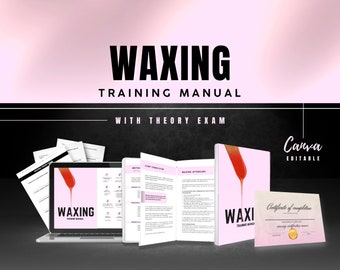 Waxing Training Manual,Hard Wax, Soft Wax, Hair Removal, Theory Exam,Test,Teach,Learn,Download