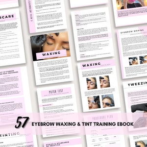 Eyebrow Waxing and Tinting Training Manual for Trainers,Tutors,Students,Academies.Editable Ebook,Brow Tech.Brow Wax and Tint Course Template image 2