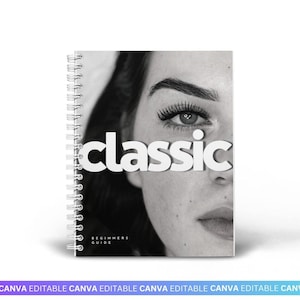 Classic Lash Extension Training Manual–Beginner’s Guide - Editable Certificate | Printable Lash Course eBook for Students | Instant Download
