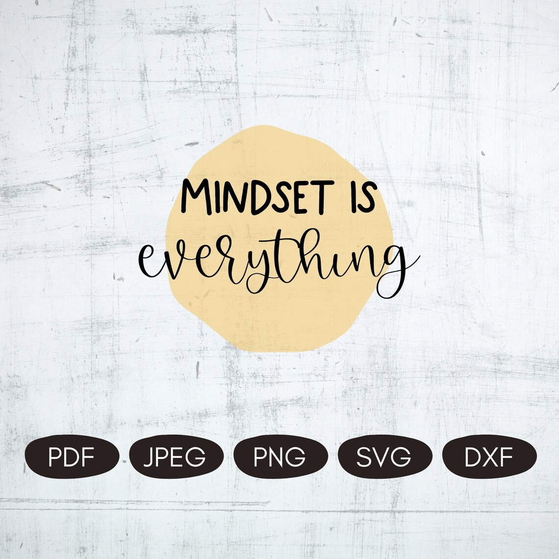 Mindset is Everything SVG Motivational Quotes PNG Workout Etsy