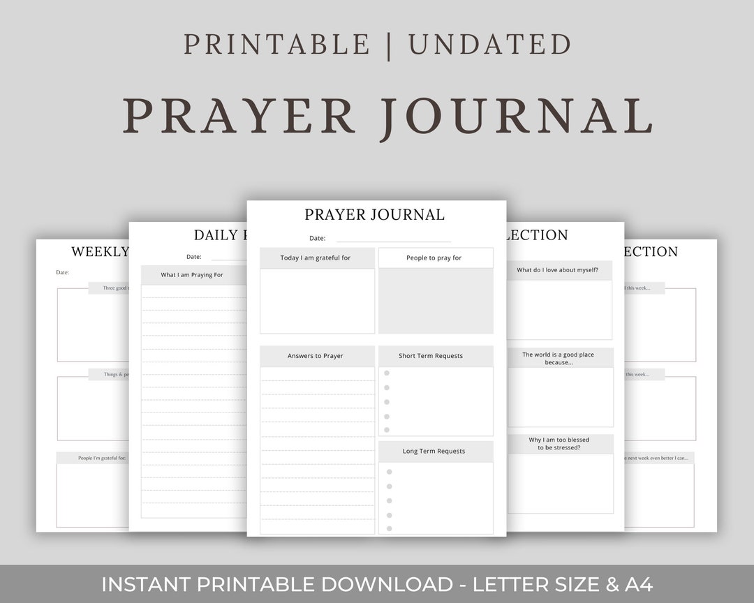 Daily Prayer Journal Printable Digital Christian Planner - Etsy