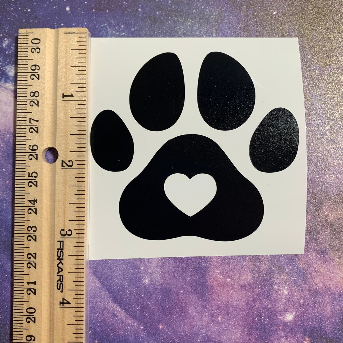 paw print black permanent vinyl decal etsy
