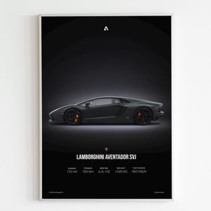 Lamborghini Aventador SVJ Poster | Supercar Wall Art | Automotive Art Print | Car Enthusiast Gift | Luxury Garage Decor