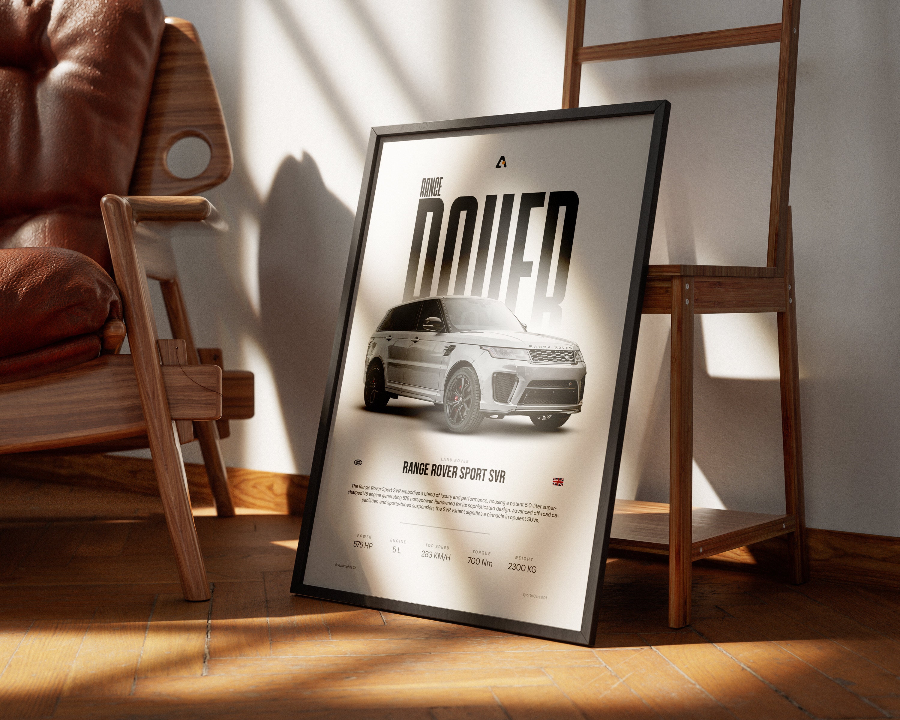 Car Post Rang Rover Design RANGE ROVER SPORT | Luxury Car Poster | Svr Range Rover Affiche ...