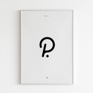 Polkadot Wall Art | Polkadot Prints | Cryptocurrency Wall Art | Polkadot Minimal | Crypto Poster | Polkadot Poster | Polkadot Logo | Dot